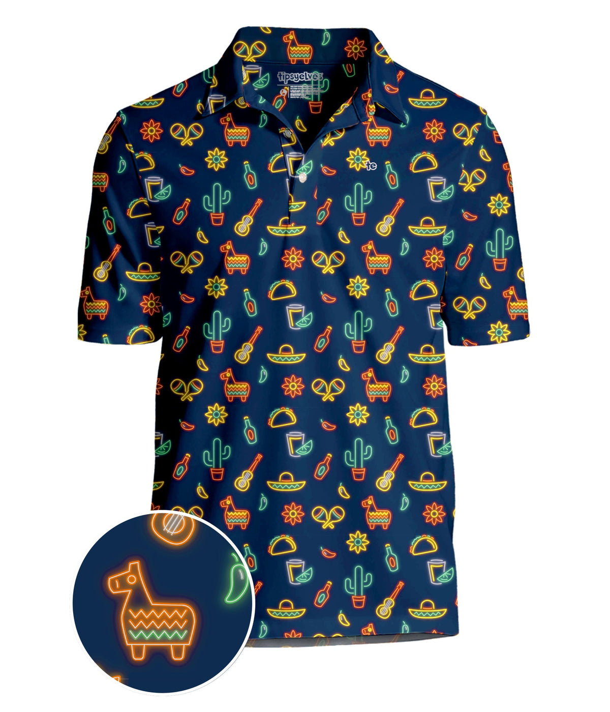 Men's Neon Fiesta Golf Polo