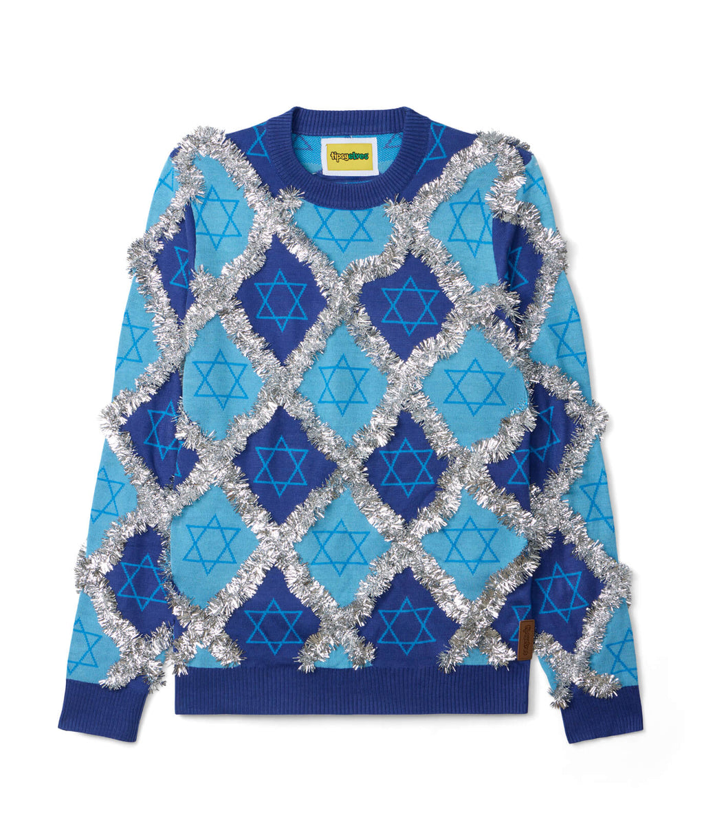 Men's Hanukkah Tinsel Sweater
