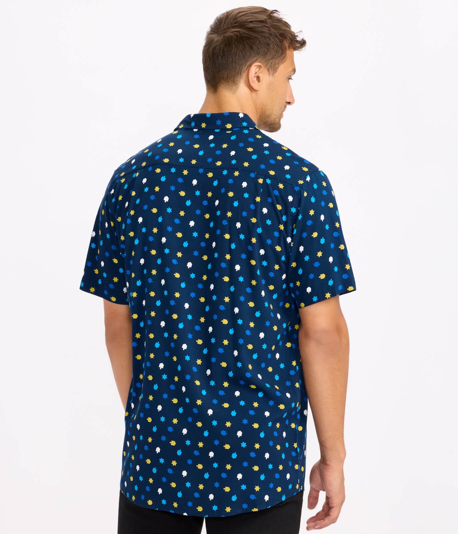 Men's Dreidel Decor Button Down Shirt