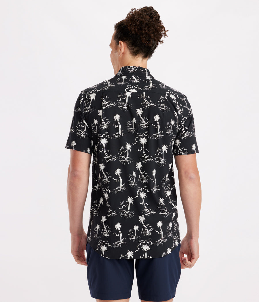 Men's Monochrome Moonlight Hawaiian Shirt