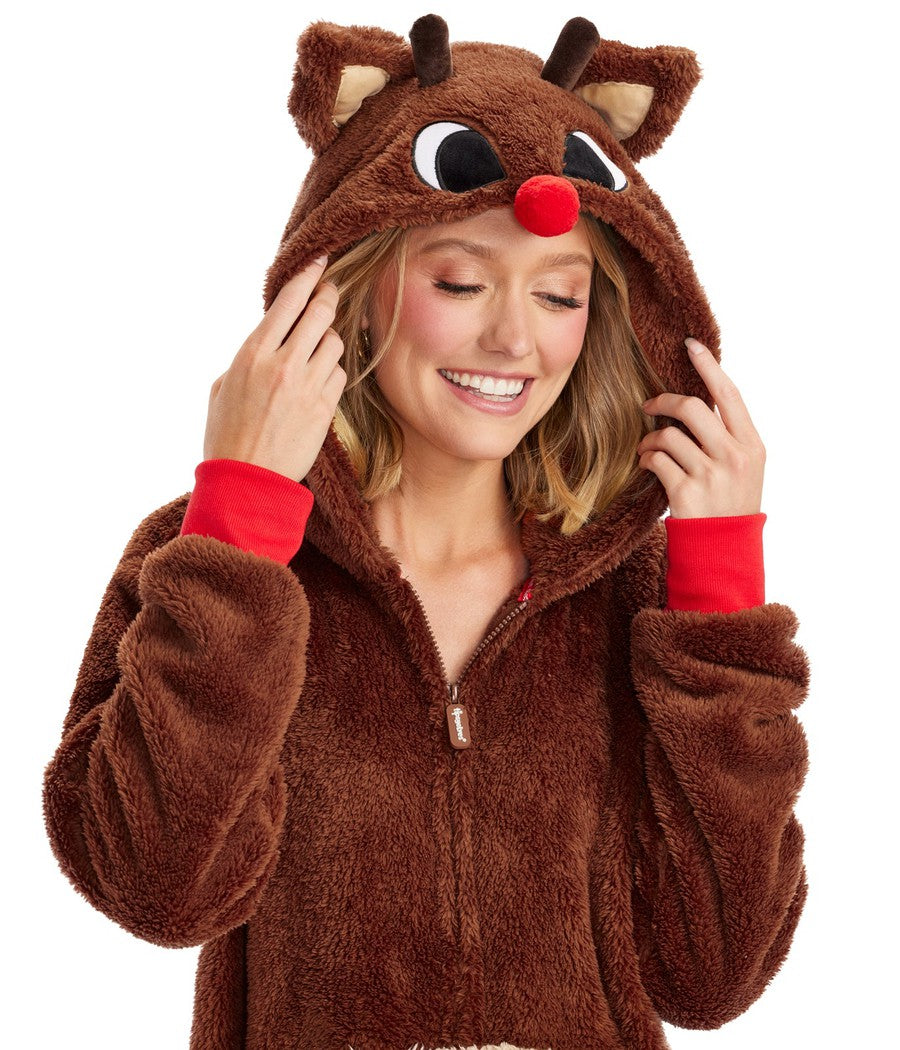 Matching Rudolph Sherpa Family Jumpsuits