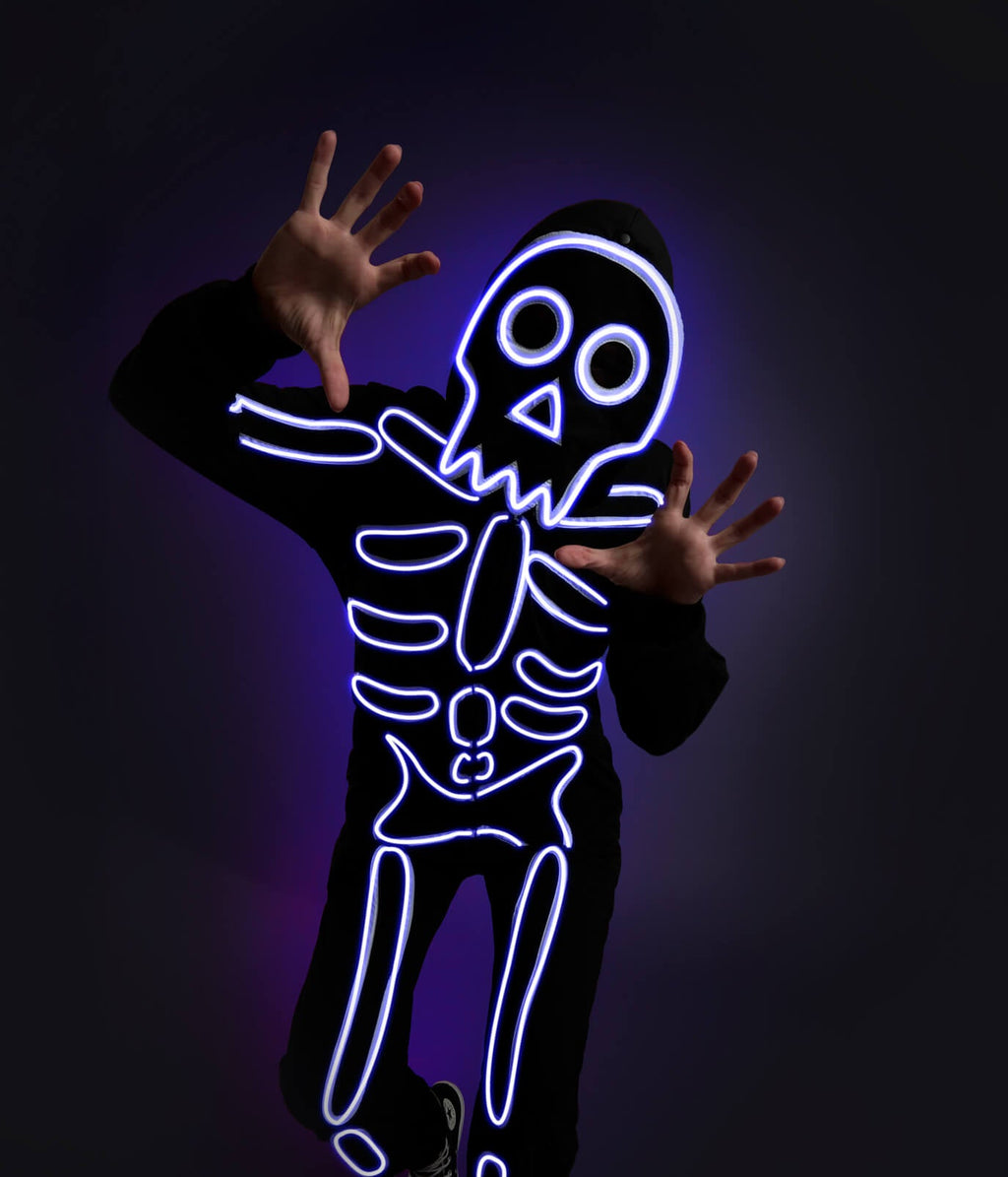 Matching Neon LED Skeleton Couples Costumes