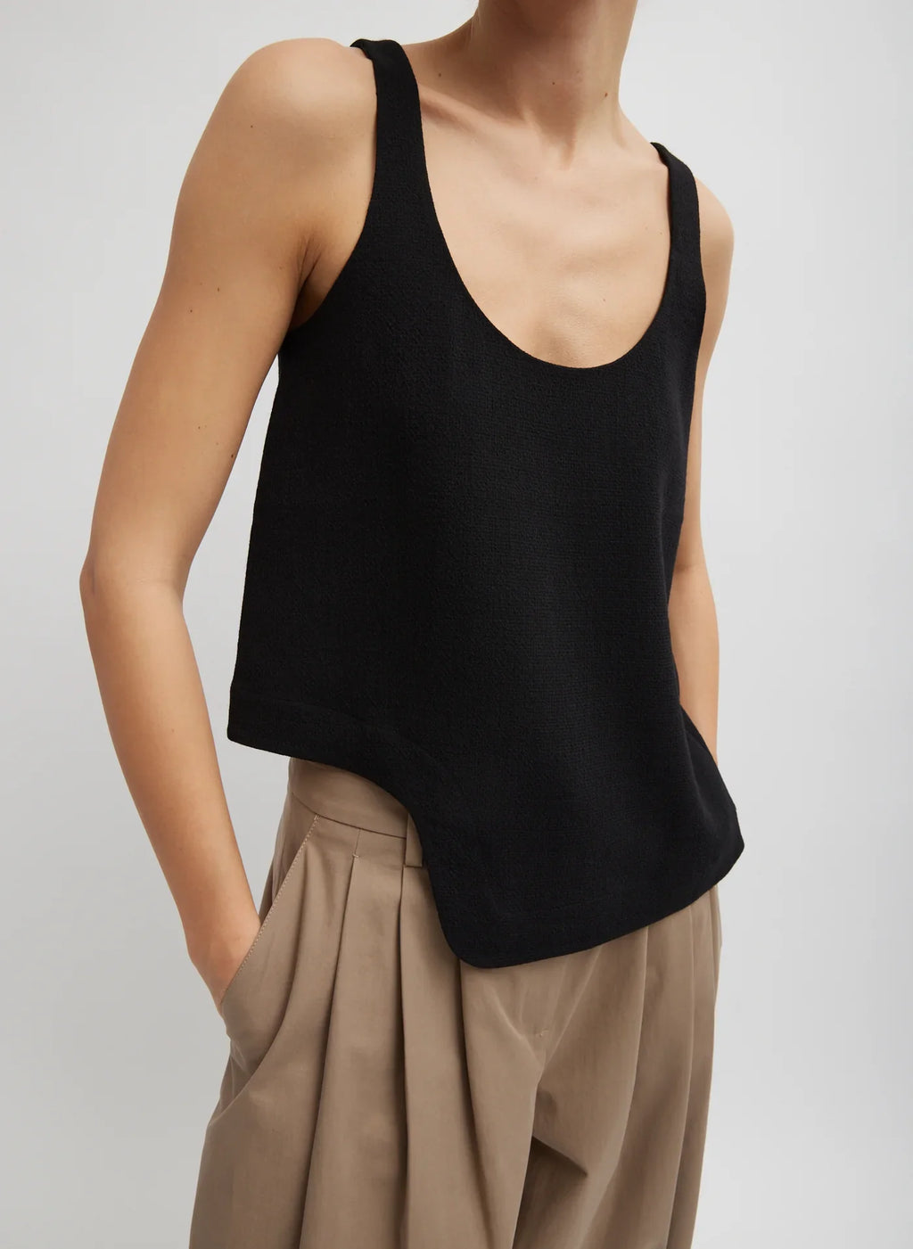 Tibi Melee Crepe Tank Top