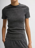 Tibi Stretch Denim Baby T-Shirt