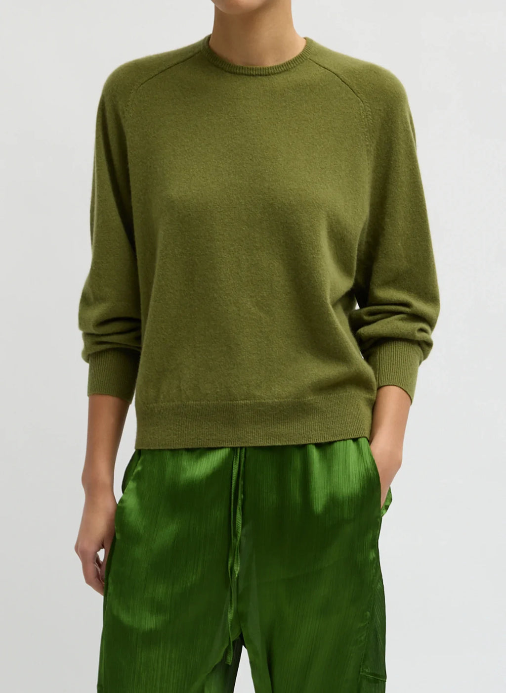 Tibi Cashmere Crewneck Sweater