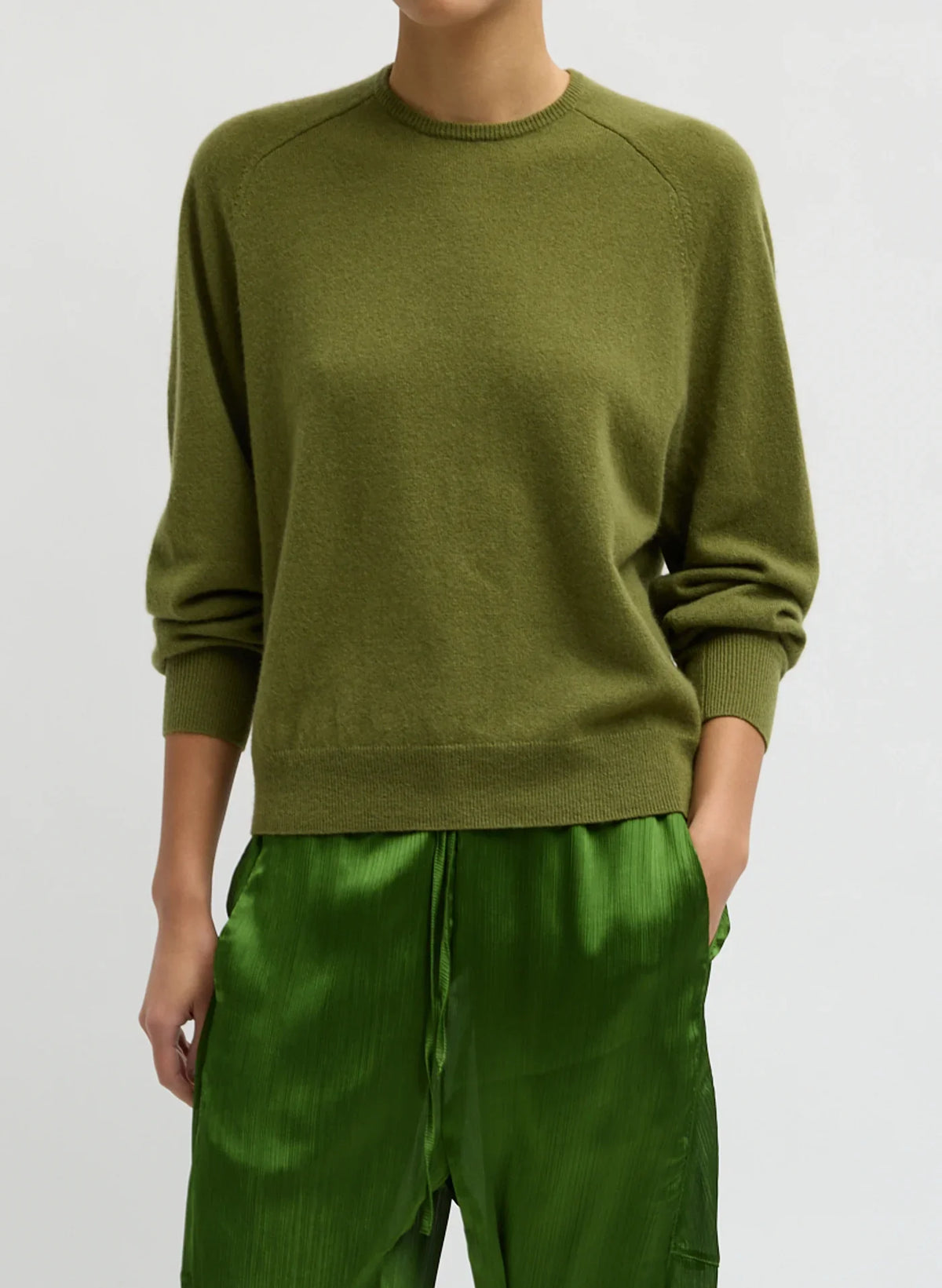 Tibi Cashmere Crewneck Sweater