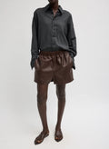 Tibi Leather Shorts