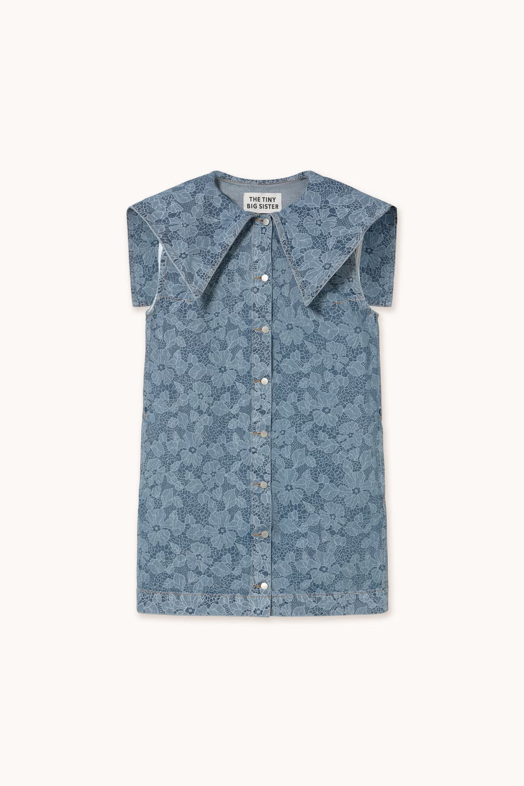 The Tiny Big Sister Lace Denim Dress