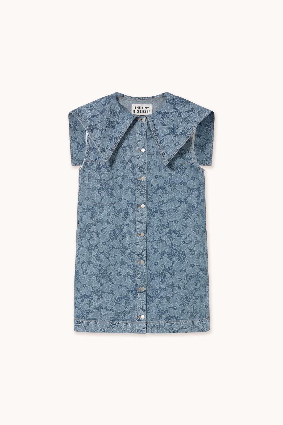 The Tiny Big Sister Lace Denim Dress
