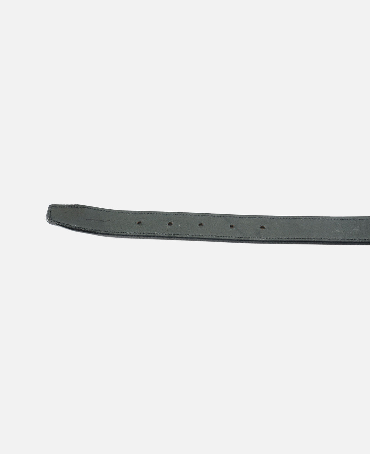 Stitched Leather Belt / Gold Buckle