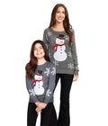 Mommy & Me Sequined Snow Day Ugly Christmas Sweaters