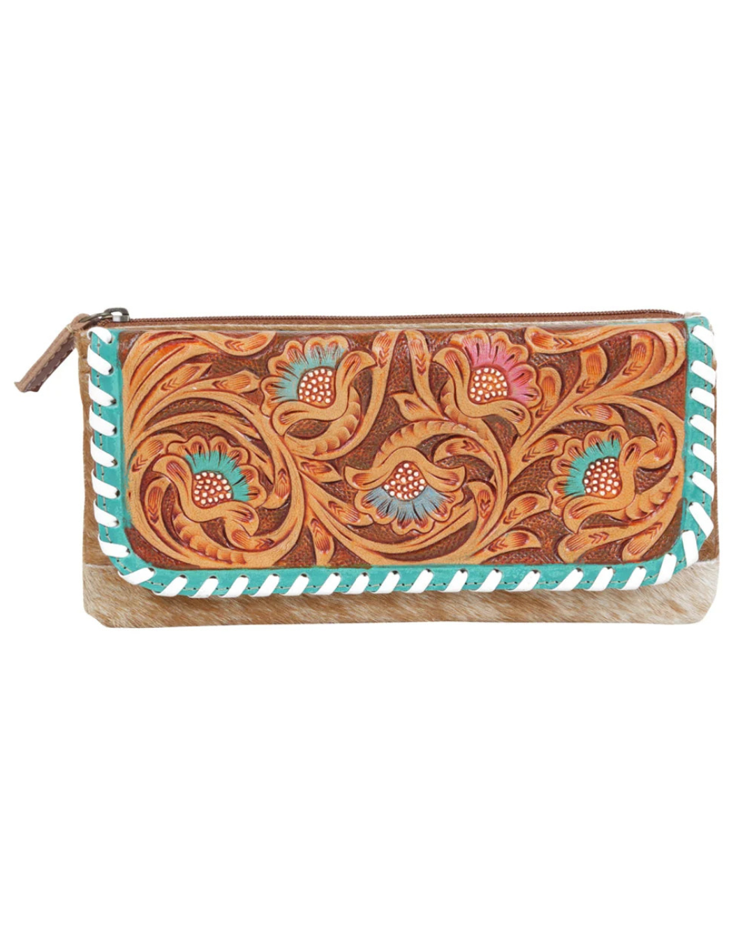Flames Hair-On Leather Wallet by Myra Bag