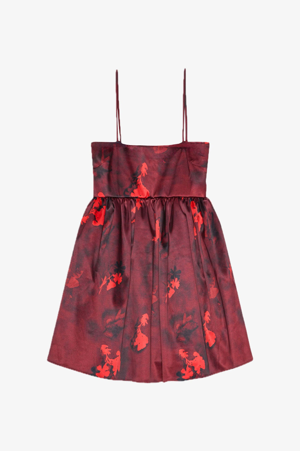 Ganni Print Double Satin Strap Dress