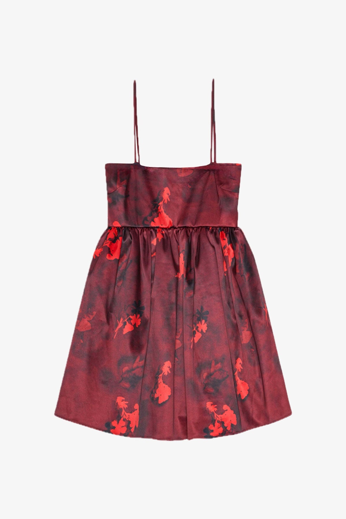 Ganni Print Double Satin Strap Dress