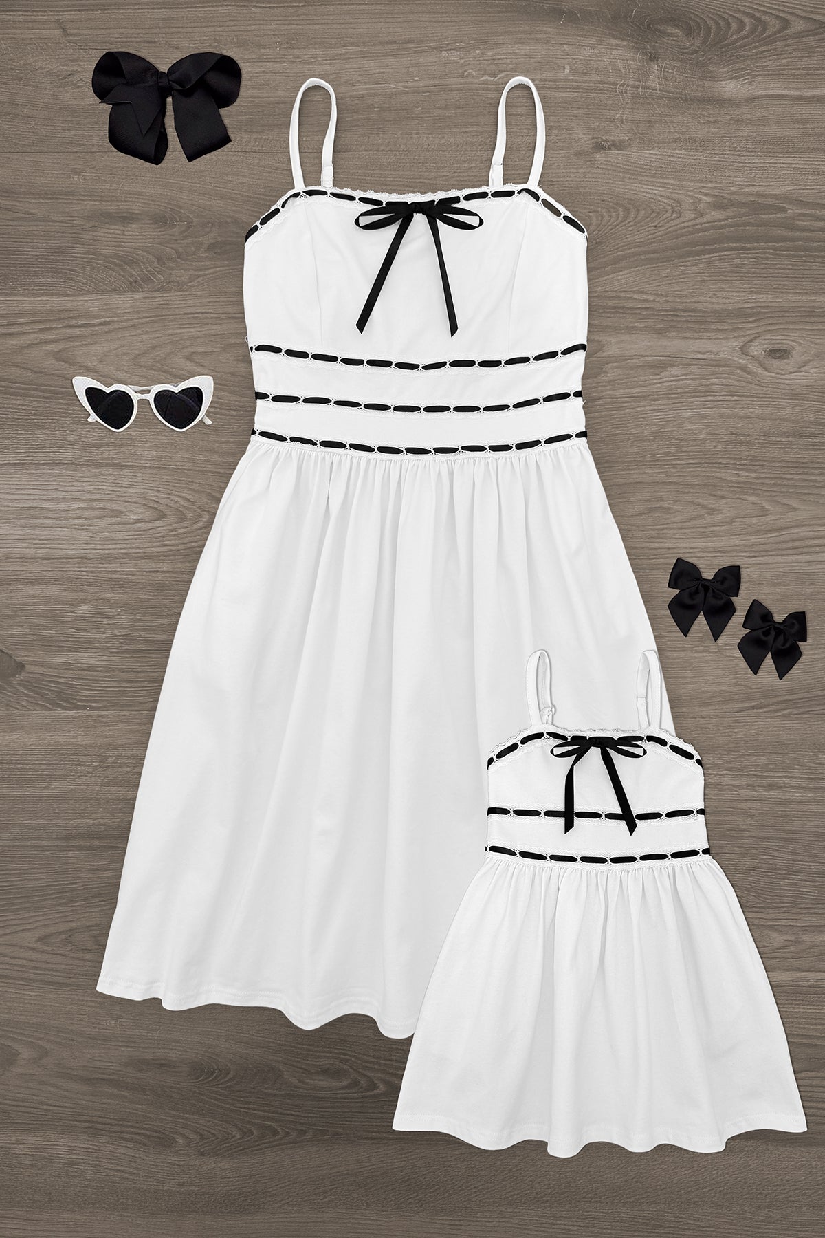 Mom & Me - Lace Ribbon Tank Dress