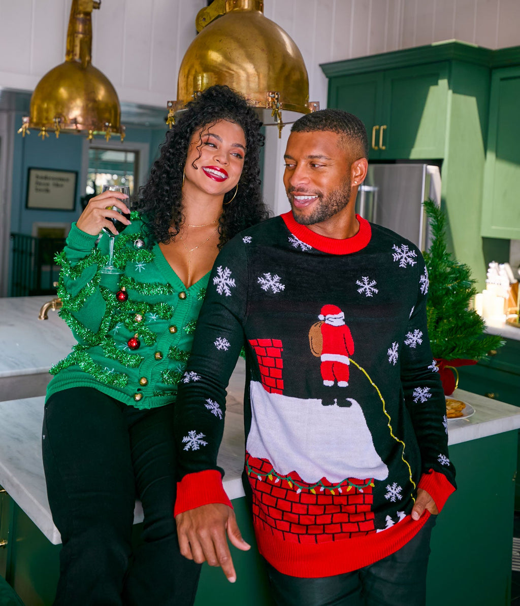 Men's Leaky Roof Light Up Ugly Christmas Sweater