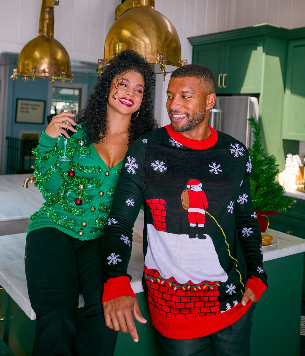 Men's Leaky Roof Light Up Ugly Christmas Sweater