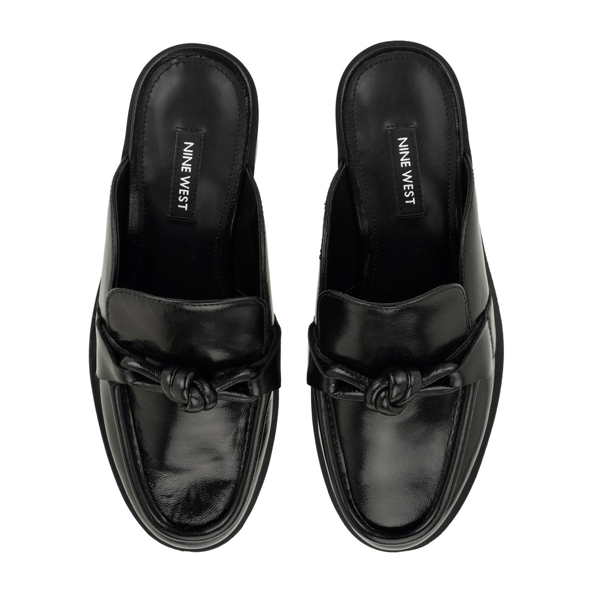 Mavey Leather Knotted Mules