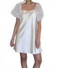 Olivia Satin Mini Dress In Cream