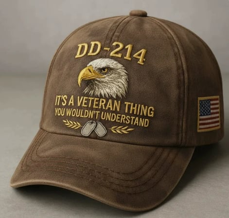 🔥Today Only: FREE Collector Coin🔥| DD-214 Veteran Honor 3-Piece Gift Set – Embroidered Cap, Coin & Bracelet
