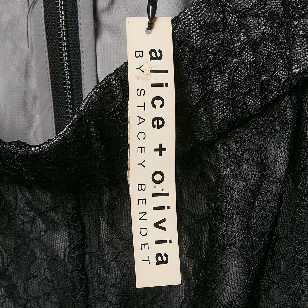 Alice + Olivia Black Floral Lace Trousers