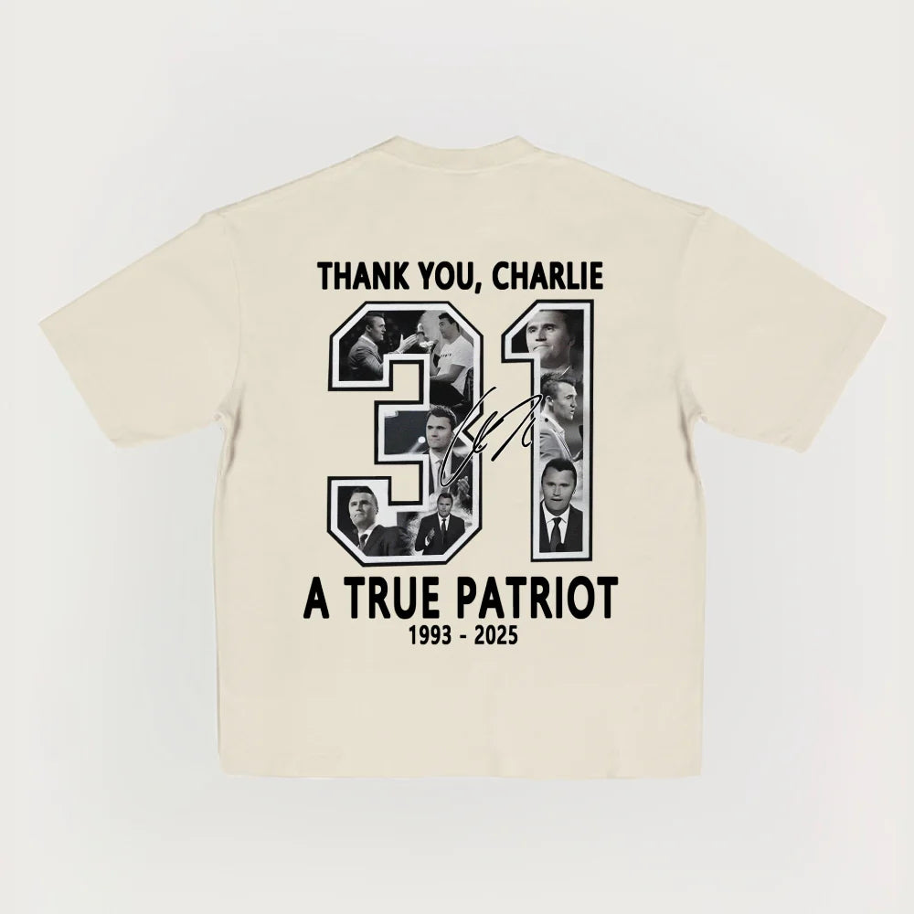 Freedom Charlie Kirk Two Side Tshirt