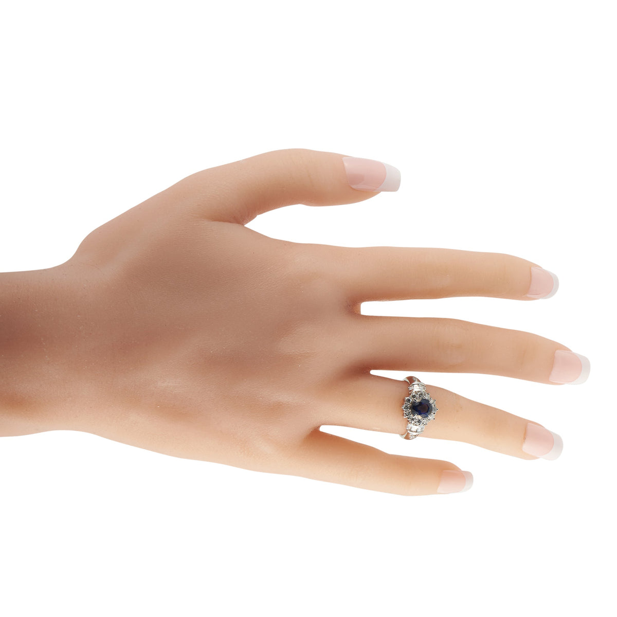 LB Exclusive Platinum 1.64ct Diamond and Sapphire Ring #5437