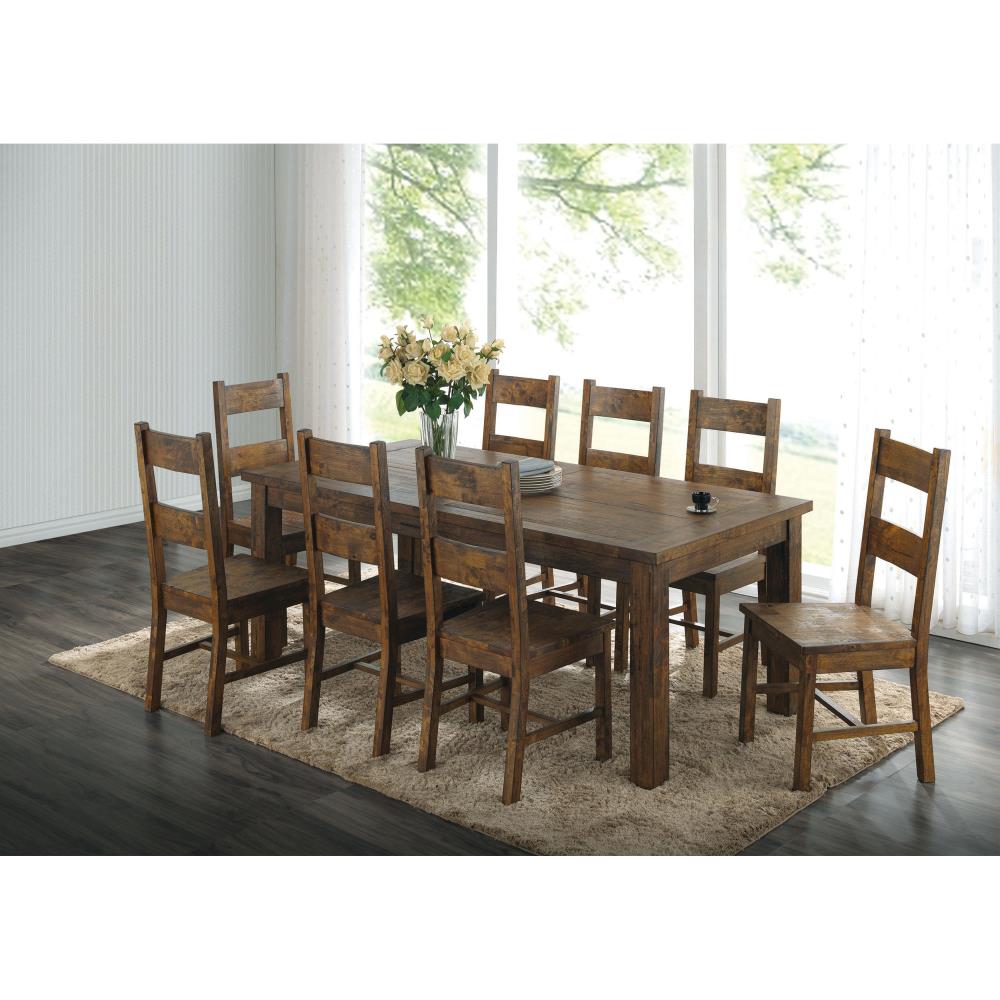 Rustic Wooden Ladder Back Dining Chairs with Classic Design