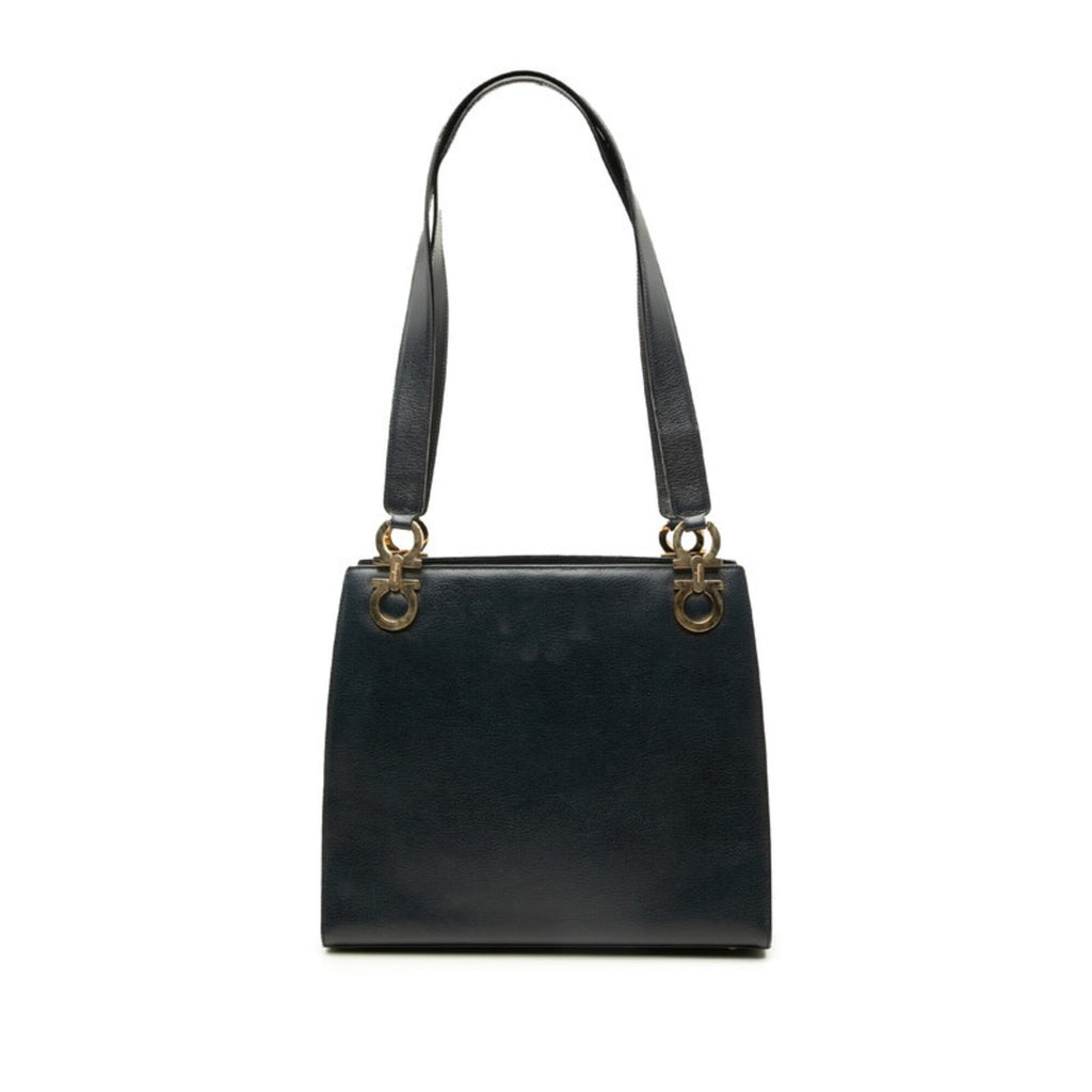 Salvatore Ferragamo Gancini Leather Shoulder Bag (Pre-Owned)