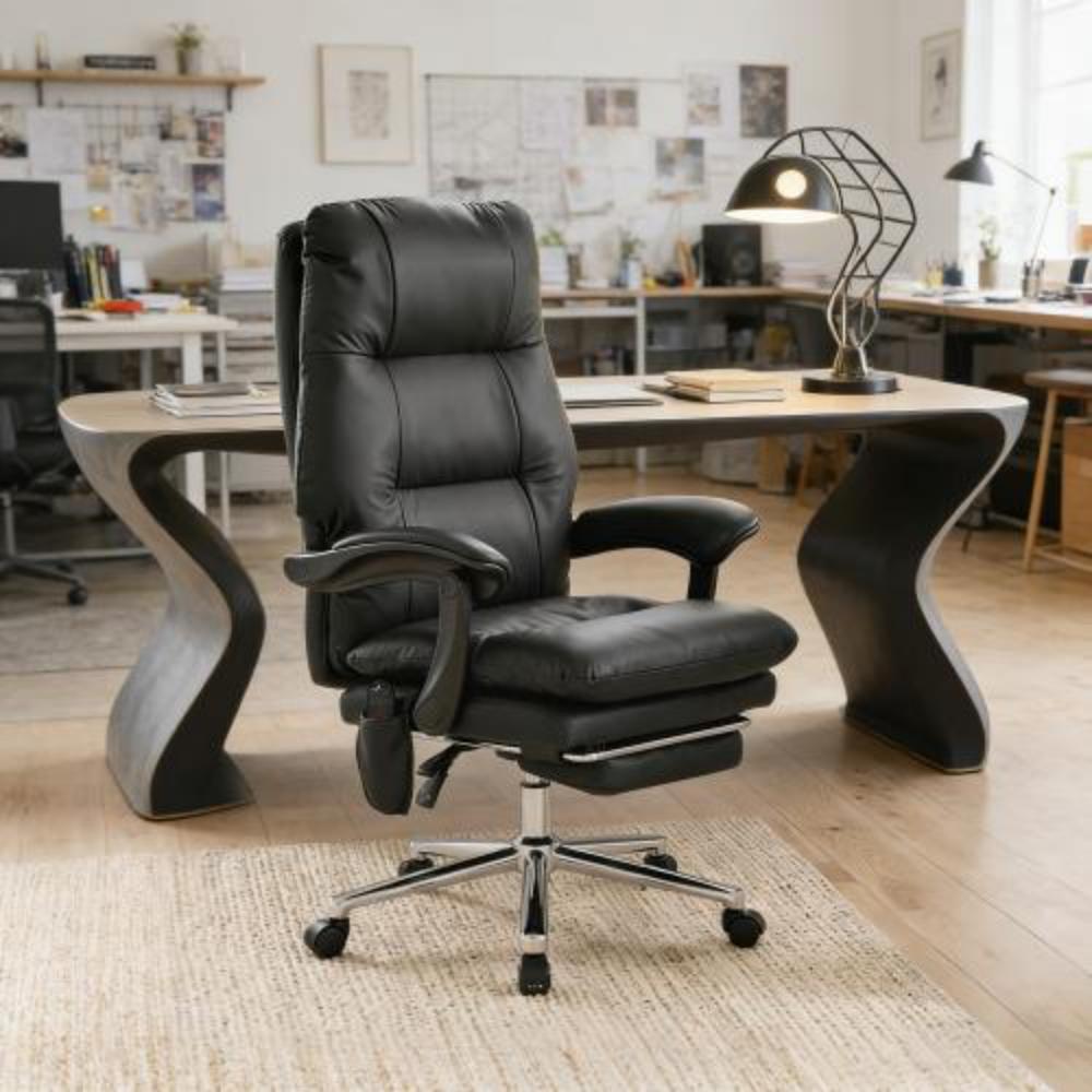 Faux Leather Office Chair with Massage Function