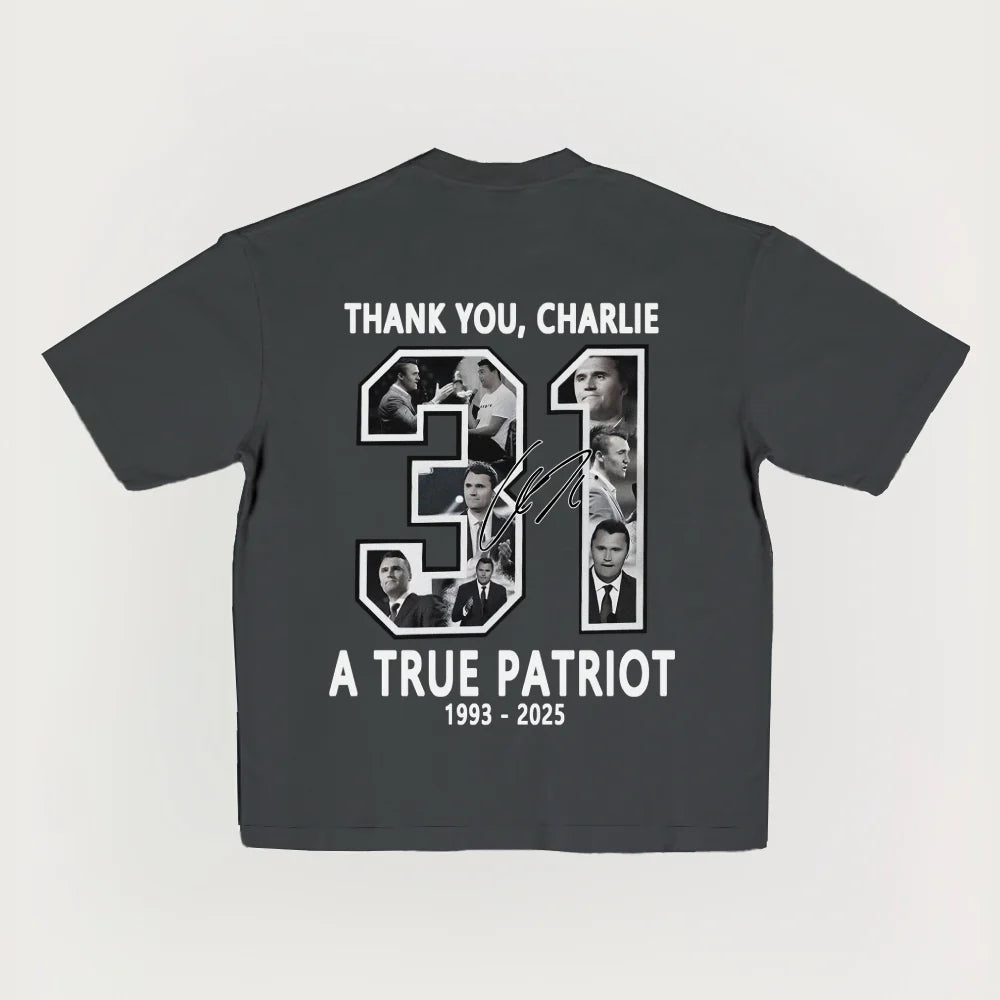 Freedom Charlie Kirk Two Side Tshirt