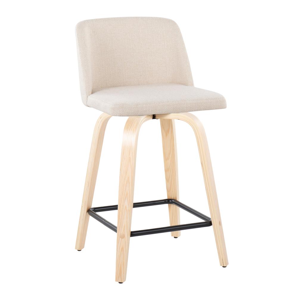 Textured Fabric Counter Stool Set