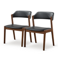Contemporary Dining Chairs with Padded Seats -Set of 2