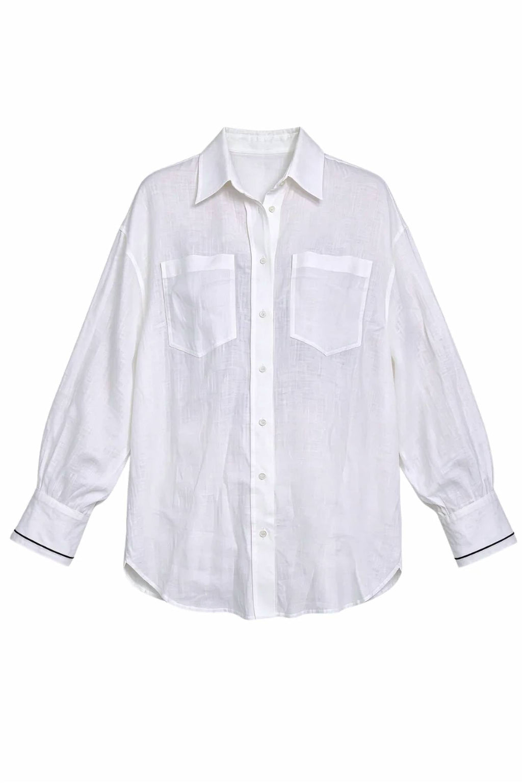 Patch Pocket Button Down Shirt In White
