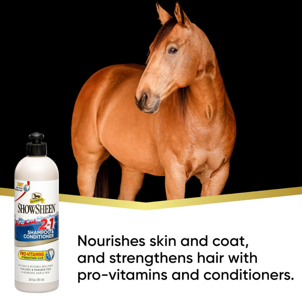 Absorbine Showsheen 2-in-1 Shampoo & Conditioner for Horses (20 oz)