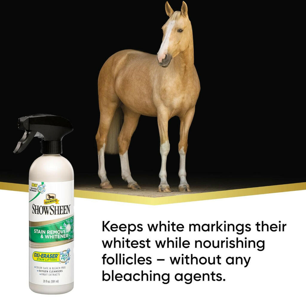 Absorbine Showsheen Stain Remover & Whitener Spray for Horses (20 oz)