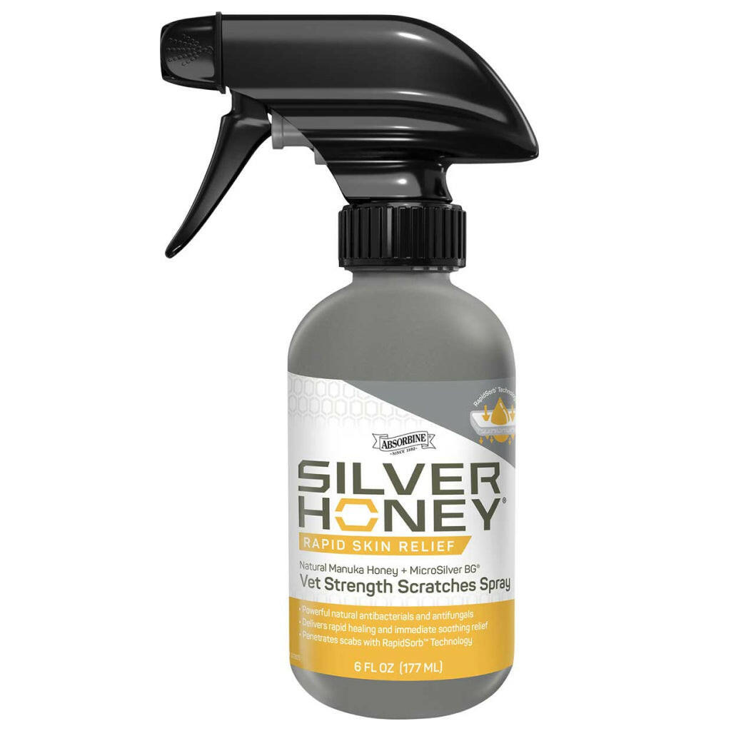 Absorbine Silver Honey Rapid Skin Relief Vet Strength Scratches Spray for Horses