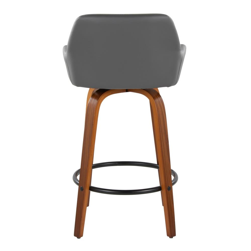Sleek Upholstered Swivel Stools