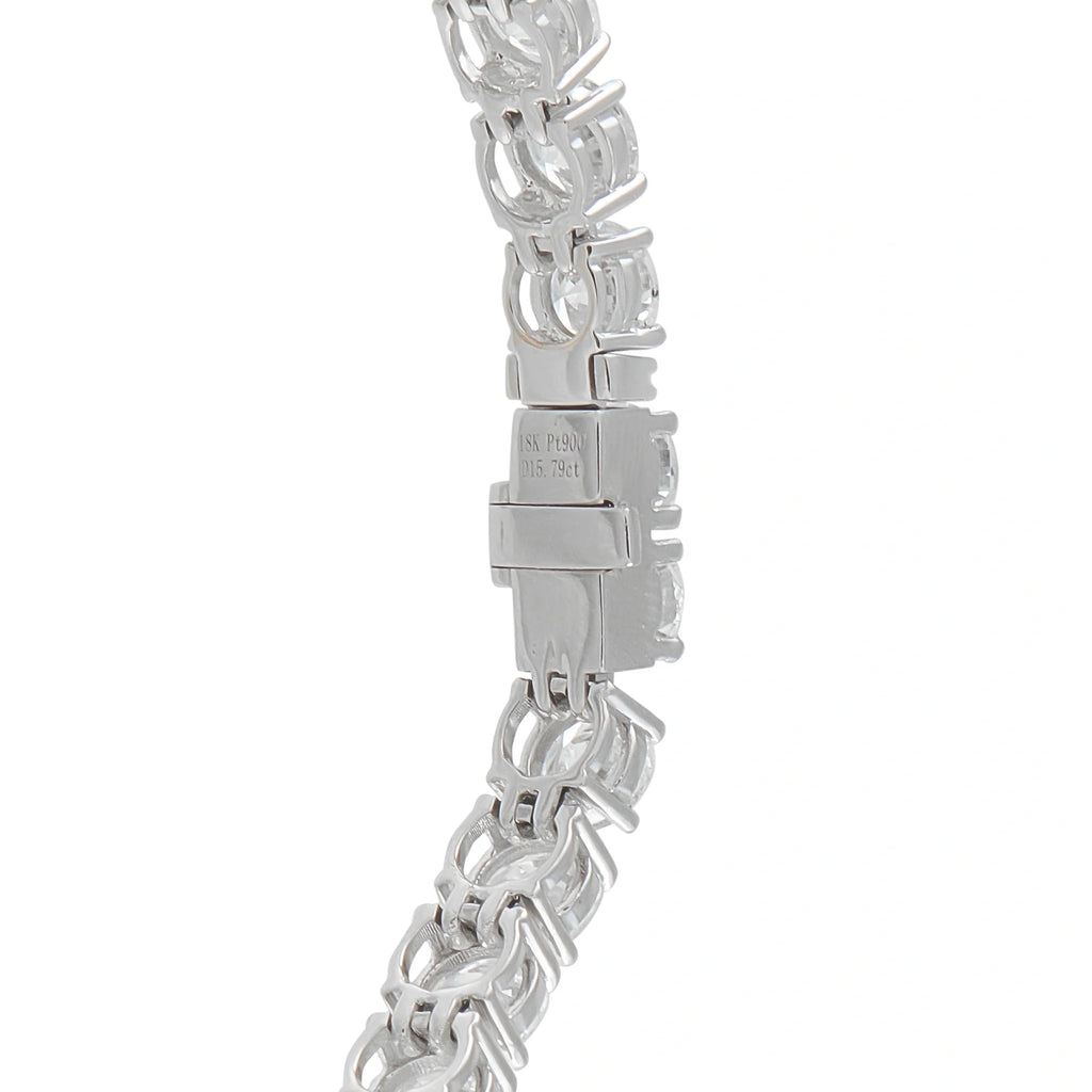 LB Exclusive Platinum 15.79ct Diamond Tennis Bracelet MF02-081326
