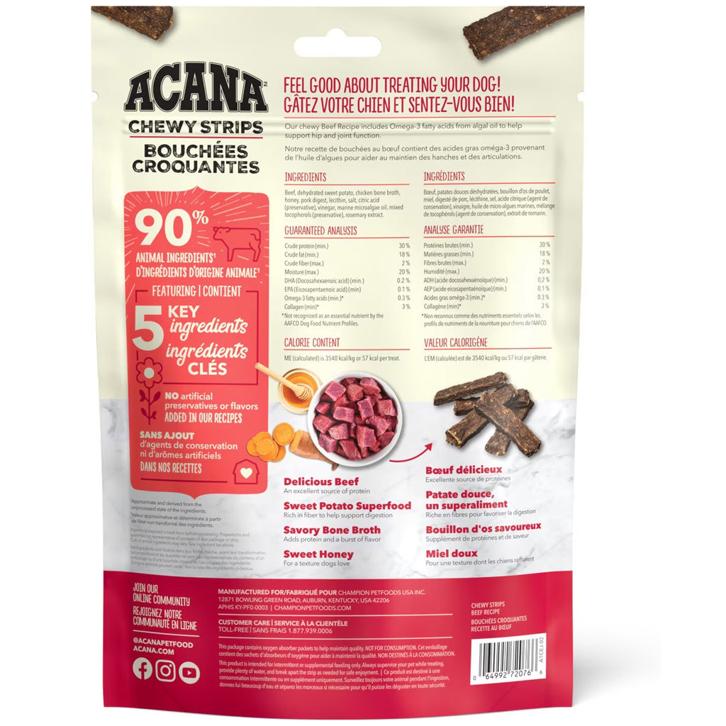 ACANA Chewy Strips Dog Treats, 4-oz