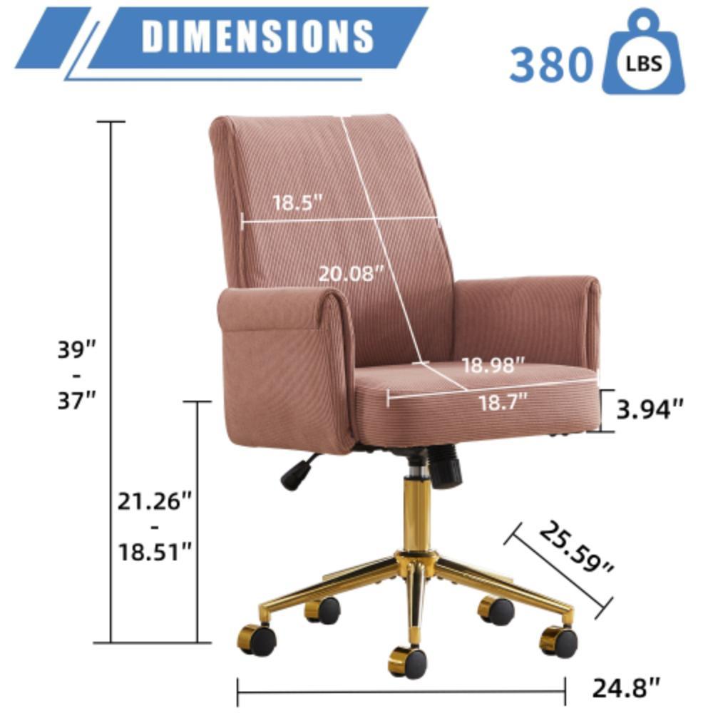 Mid-Back Office Chair with Memory Foam Seat
