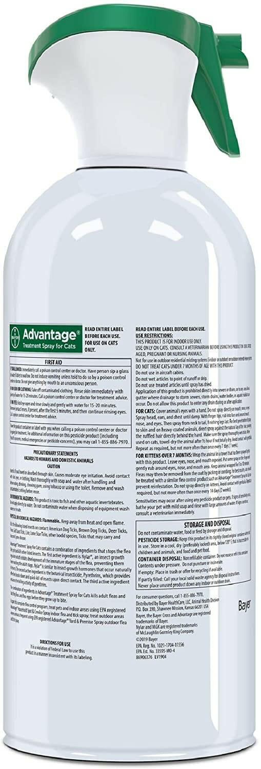 Advantage Flea Treatment Spray for Cats (8 oz)