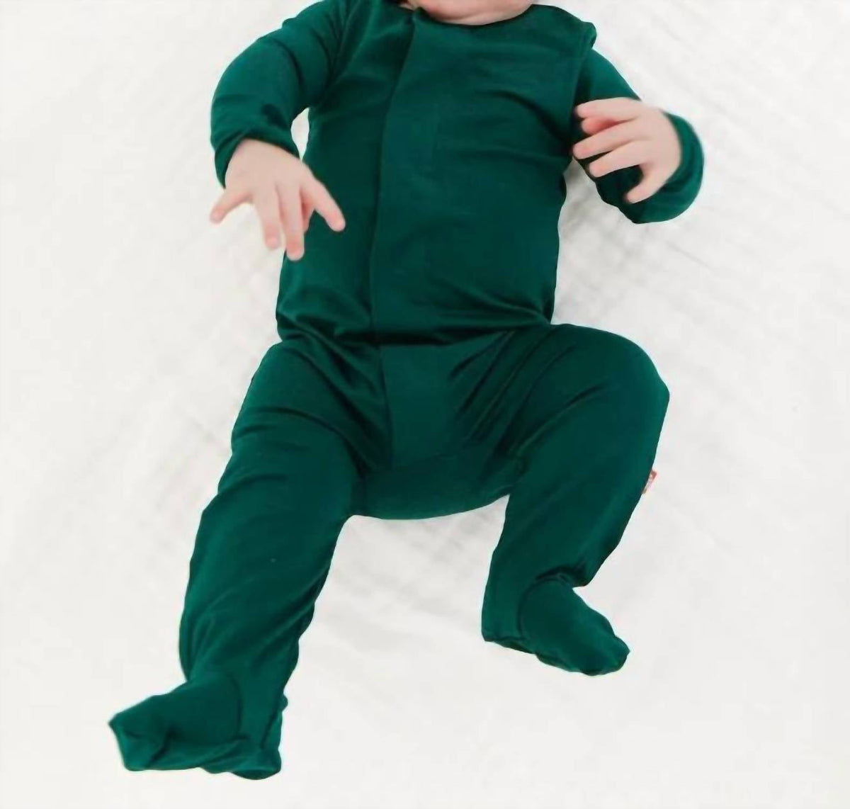 Kids' Modal Magnetic Footie In Deep Emerald