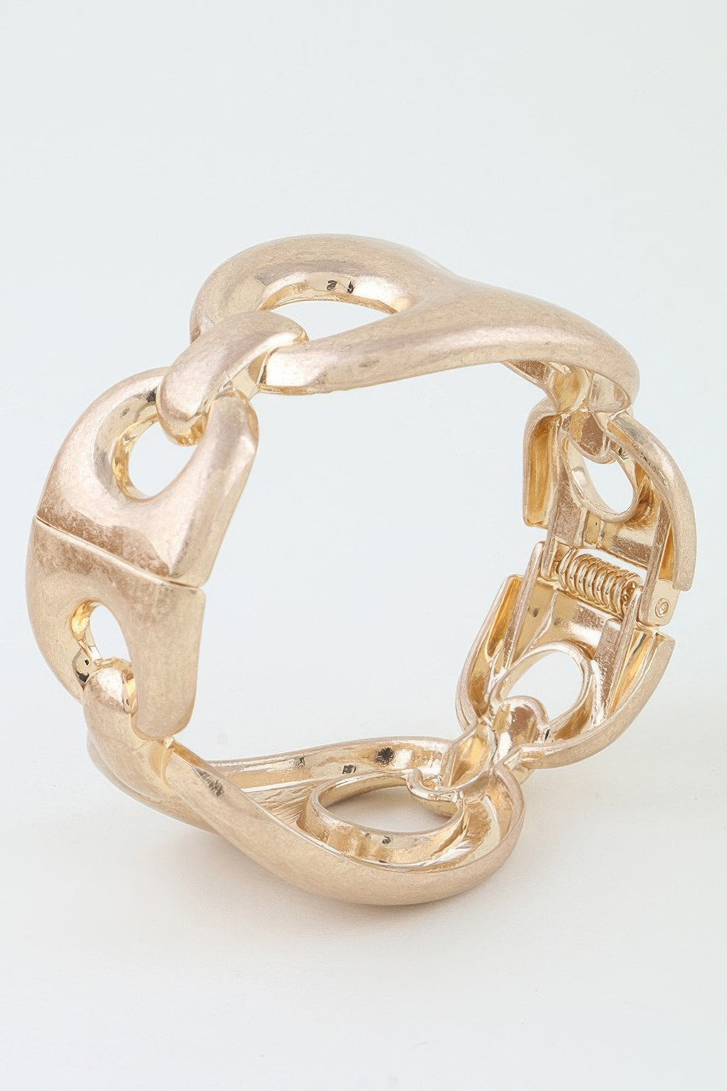 Hammered Mariner Chain Cuff Bracelet