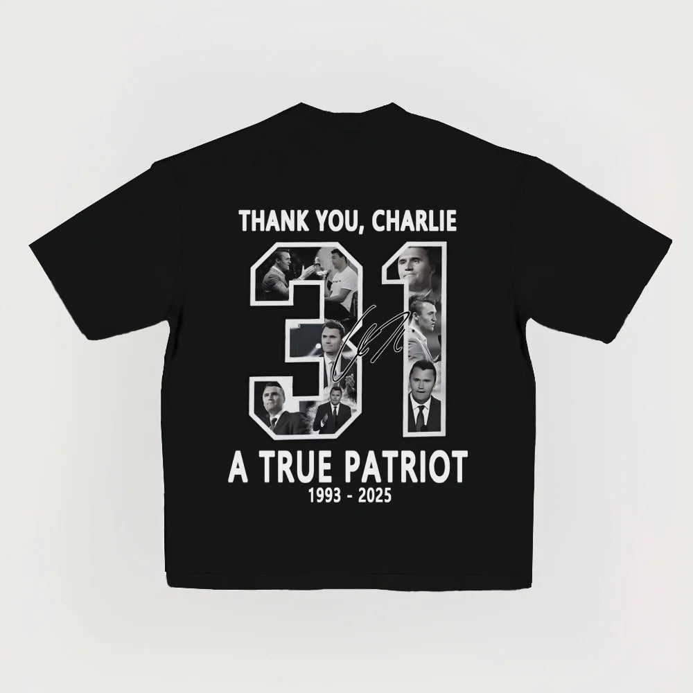 Freedom Charlie Kirk Two Side Tshirt