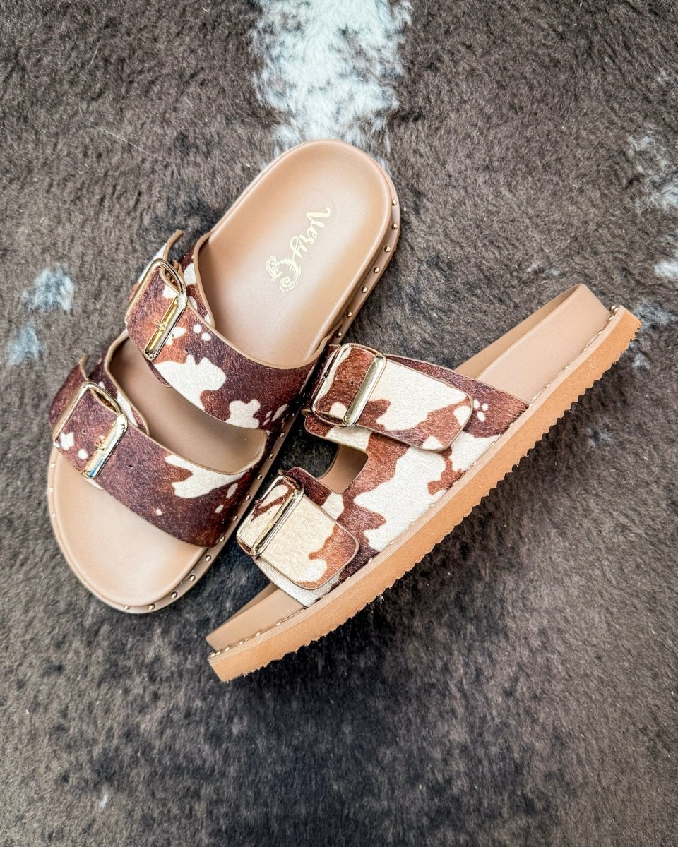 Alma Sandal in Brown Cow by Very G
