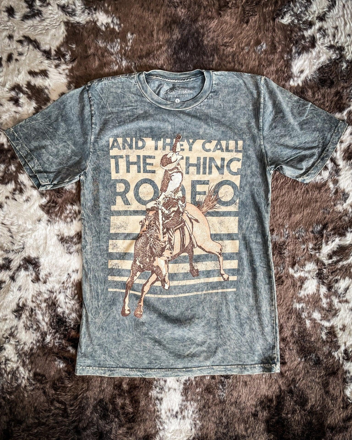 And They Call The Thing Rodeo Graphic Tee - Gray