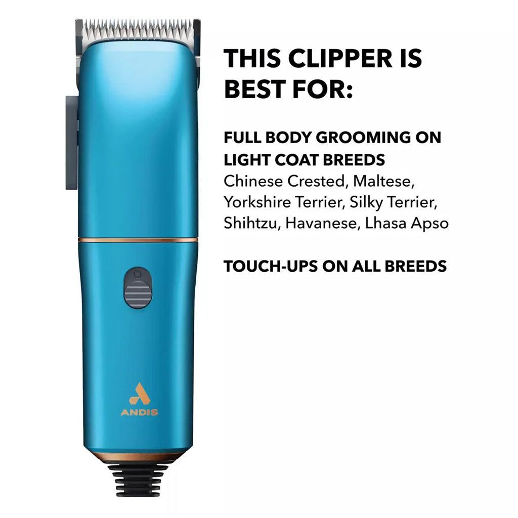 Andis Easy Clip Dog, Cat & Small Pet Corded Clipper, Blue