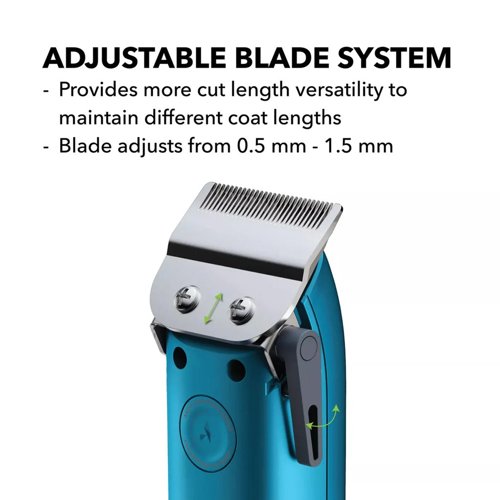 Andis Easy Clip Dog, Cat & Small Pet Corded Clipper, Blue