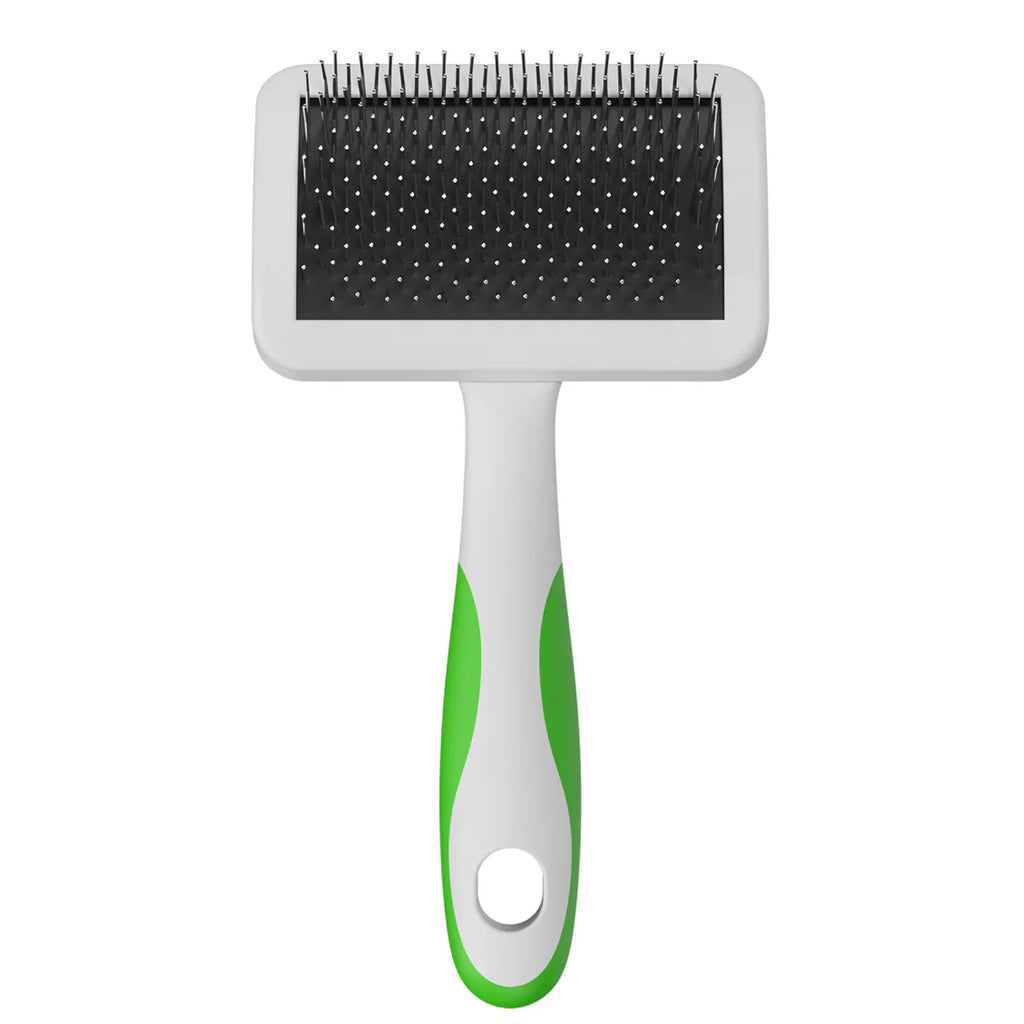 Andis Firm Slicker Dog Grooming Brush, Green/White